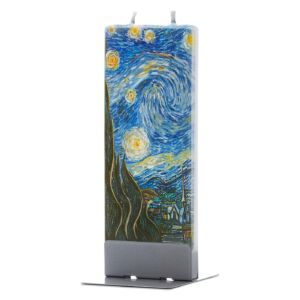Van Gogh - The Starry NightFlatyz kézimunkával készült gyertya ajándék csomag fém tartótalppal