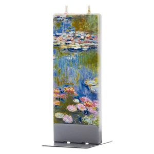 Claude Monet Water Lilies Flatyz kézimunkával készült gyertya ajándék csomag fém tartótalppal