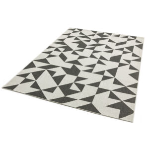 PATIO PAT18 fekete/fehér szőnyeg 80x150 cm