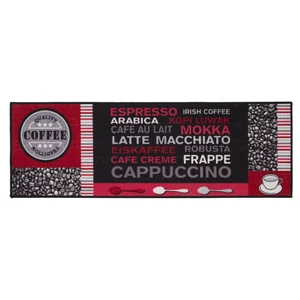 Cafe crema piros konyhai futószőnyeg 50x150 cm