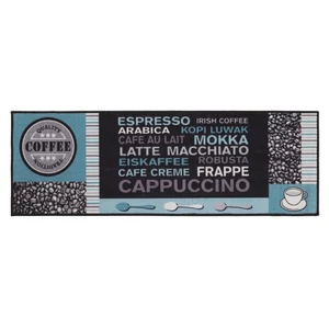 Cafe crema kék konyhai futószőnyeg 50x150 cm