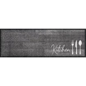 KD Creation konyhai szőnyeg Kitchen Cutlery Wood szürke 50x150 cm