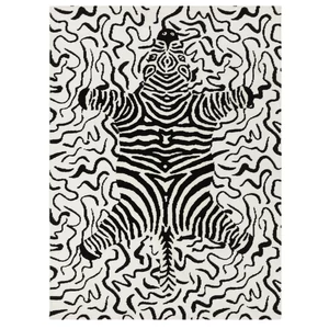 Wilder Zebra fekete-fehér szőnyeg 160x230cm