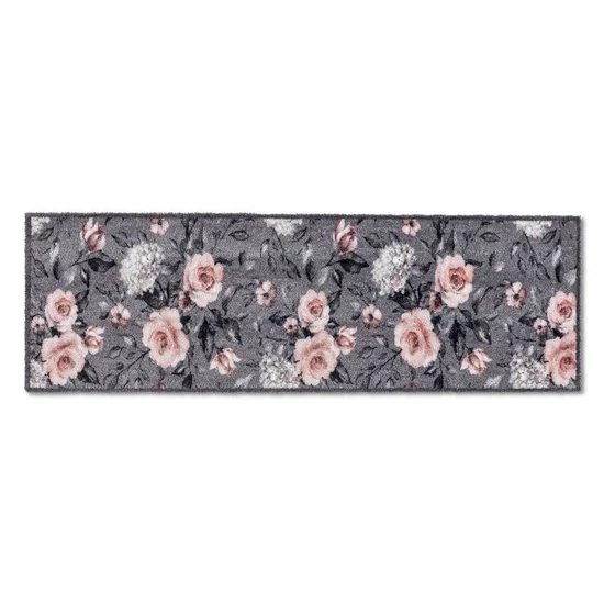 Pure und Soft 50x150cm D.007 C.040 Blumen grau-rosa