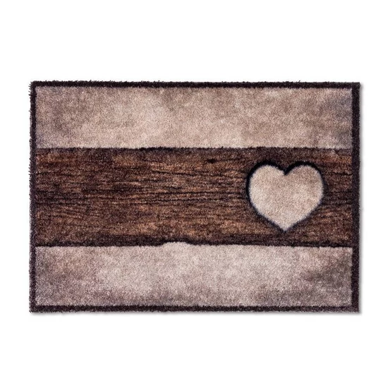 Pure und Soft 50x70cm D.010 C.006 Holz Herz sand-braun