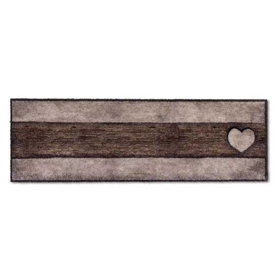 Pure und Soft 50x150cm D.010 C.006 Holz Herz sand-braun