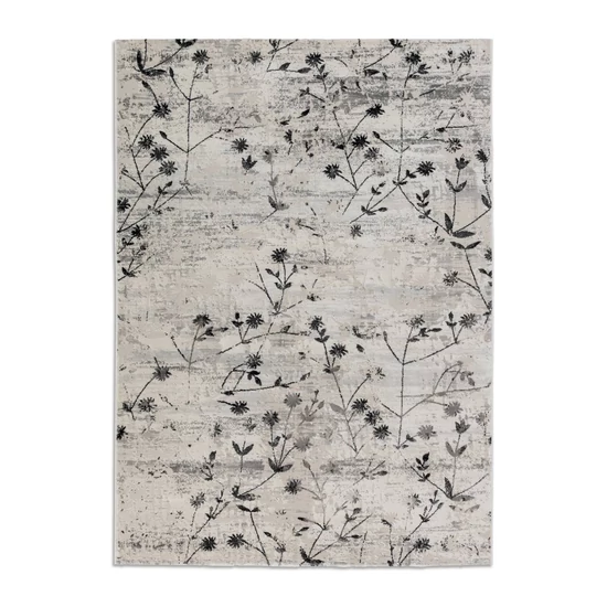 Antea 211044 virágmintás fekete 133x190cm