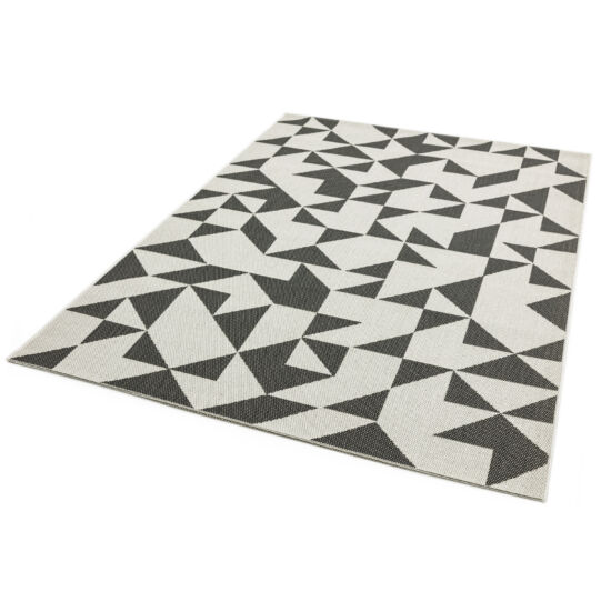 Patio PAT18 fekete/fehér szőnyeg 120x170 cm