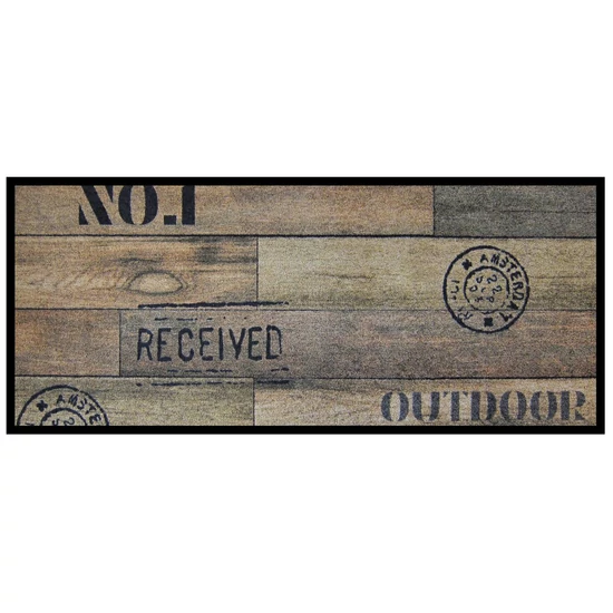 KD Creation konyhai szőnyeg Outdoor Wood barna 66x150cm