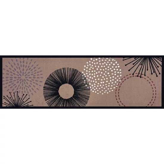 KD Entry konyhai- és előszobai szőnyeg Pattern Circles bézs 50x150cm