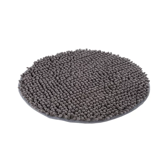 Fluffy-Mats grafit fürdőszobaszőnyeg kör 55cm