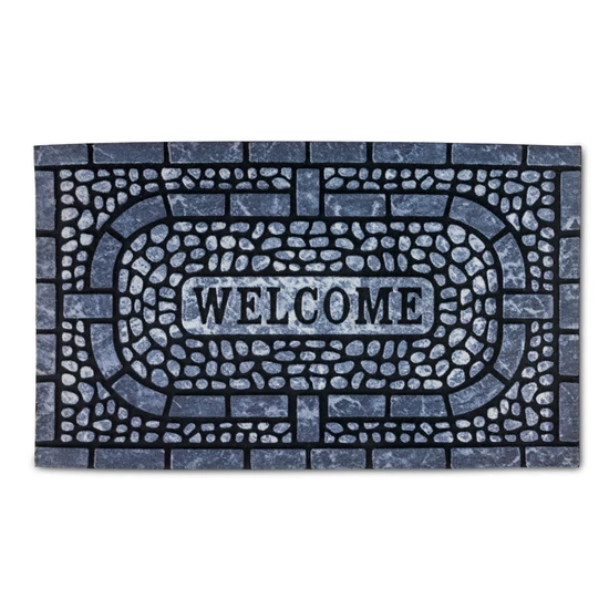 Eco Fashion WELCOME STONE szürke bejárati szőnyeg 45x75cm