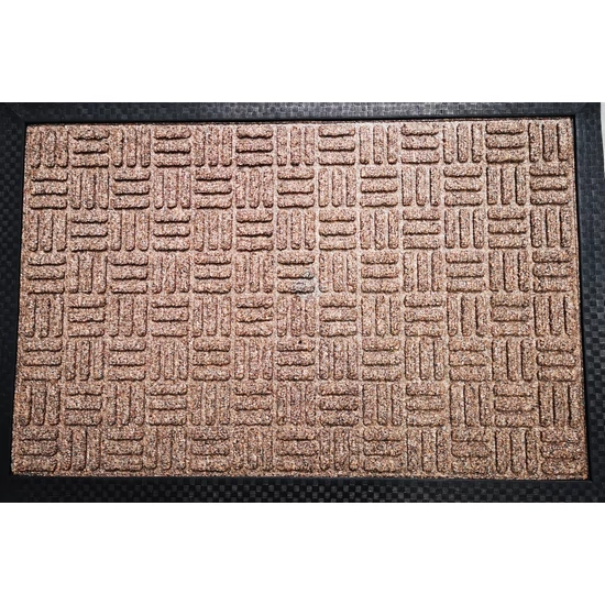 PP mat bordás barna (334) bejárati szőnyeg 40x60 cm