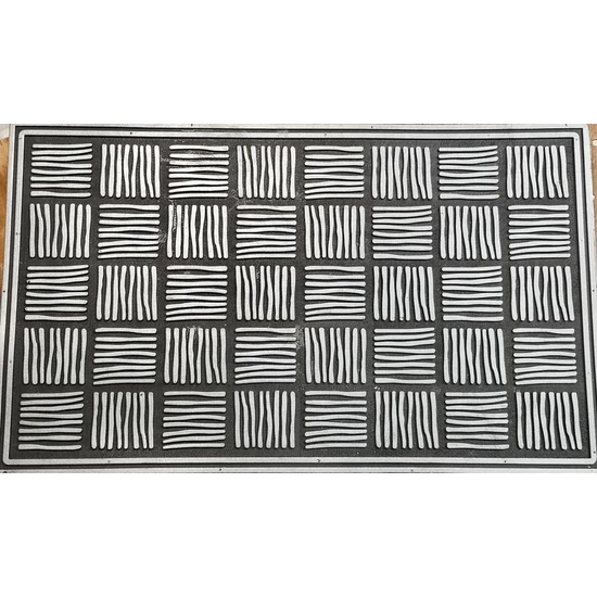 Torino MAT - 001 ezüst bejárati szőnyeg 45x75 cm