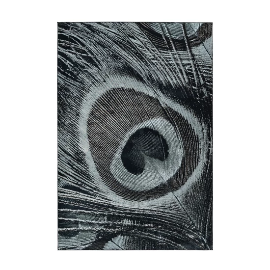 Greta 801 PET fekete szőnyeg 80x150 cm