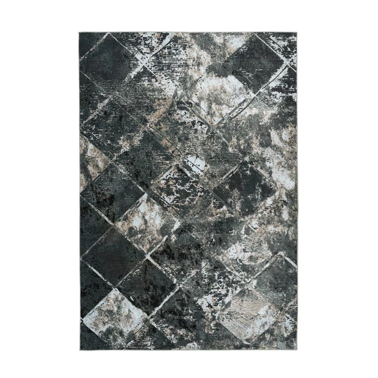 Greta 805 PET fekete szőnyeg 80x150 cm