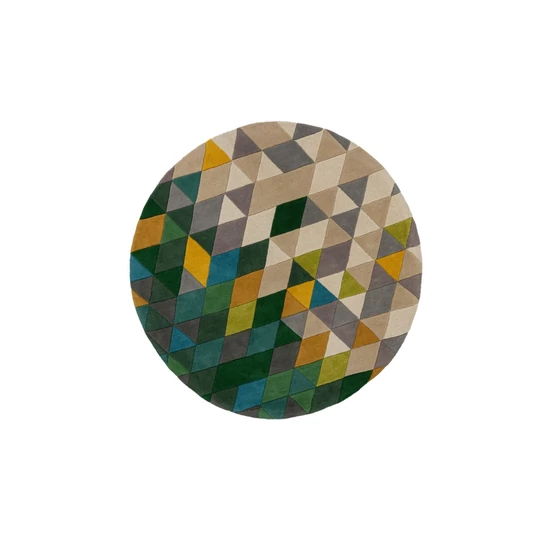 Prism zöld-színes szőnyeg 160cm kör