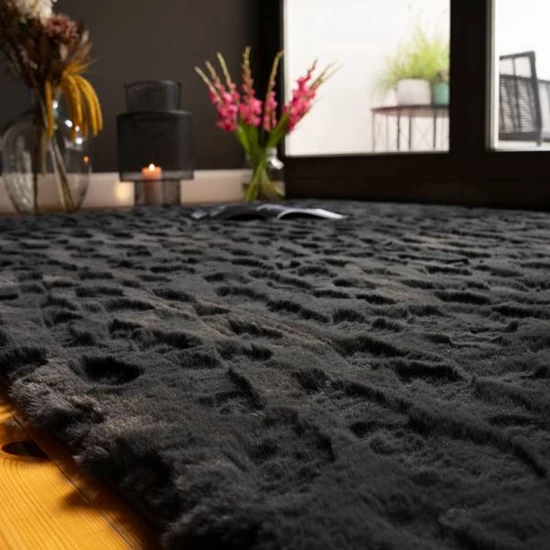 Valley 245 antracit szőnyeg 80 cm kör