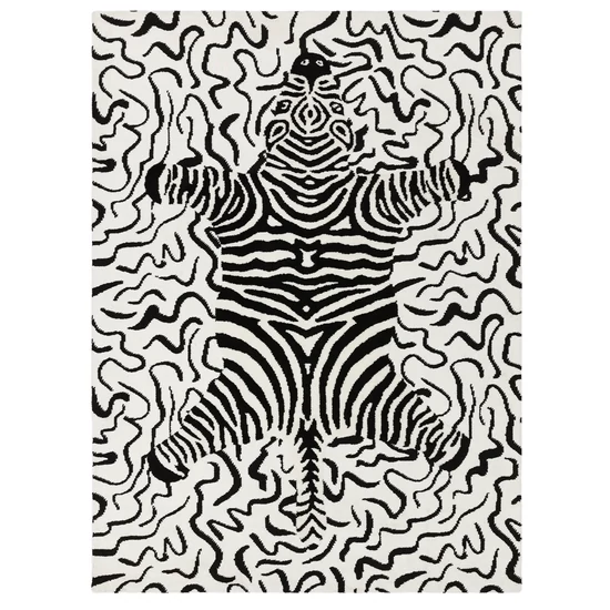 Wilder Zebra fekete-fehér szőnyeg 160x230cm