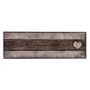 Kép 1/5 - Pure und Soft 50x150cm D.010 C.006 Holz Herz sand-braun