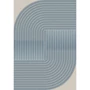 Kép 1/3 - Ombre kék-szürke elliptikus 160x230 cm szőnyeg