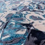 Kép 2/6 - Aurora Foam metallic AU21 kék szőnyeg 080x150 cm