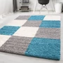 Kép 2/4 - Life shaggy 1501 türkizkék szőnyeg 160x230 cm