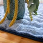 Kép 4/5 - Calypso 885 kék szőnyeg 160 cm kör